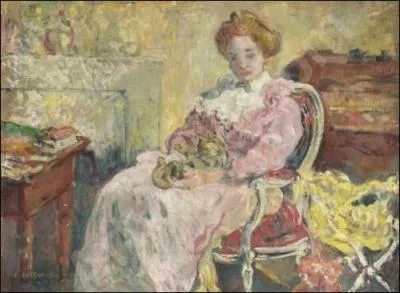 Qui a peint Portrait de femme avec un chat sur les genoux ?