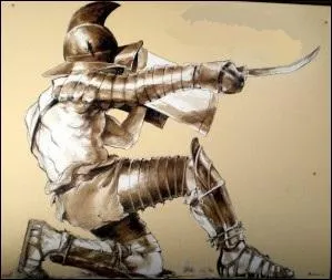 Quelle est l'arme offensive du gladiateur Thrace ?