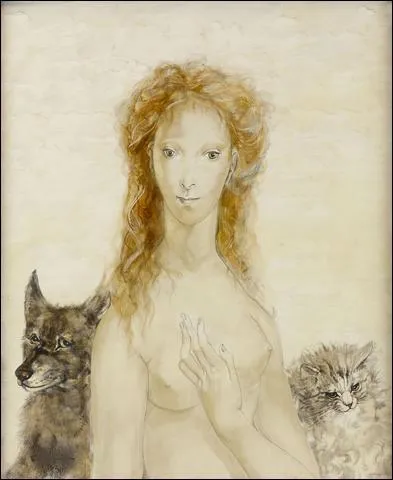 Qui a peint cette jeune fille avec des chats ?