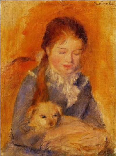 Qui a peint Fille avec un chien ?