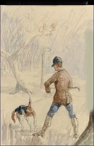 Qui a peint Chasseur et chien ?