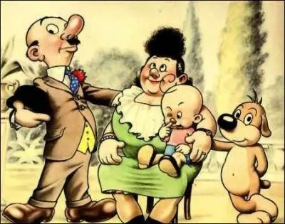 Pif le chien est né dans une famille de classe populaire, au milieu de Tonton César, Tata Agathe, et l'enfant ... Comment se nommait-il ?