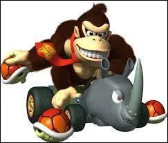 De quelle couleur est le kart de Donkey Kong ?