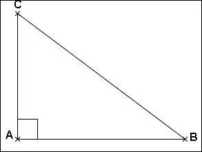 Dans ce triangle, quel côté est l'hypoténuse ?