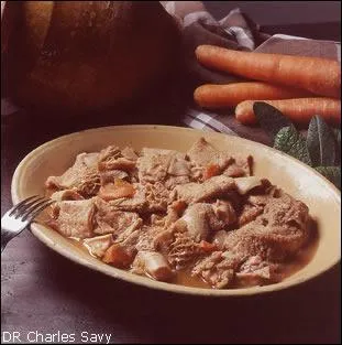 Quelle viande ne trouverez-vous pas dans le tripou ?