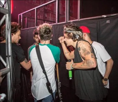 Qui a un tatoo de fléche sur le bras droit ?