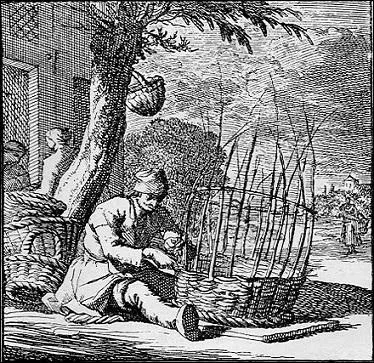 Que fait cet ouvrier vannier ?