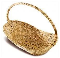 Que met la mnagre dans ce panier-corbeille ovale ?