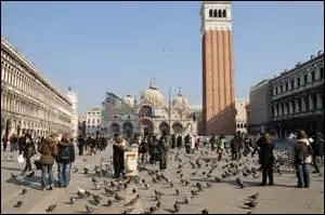 La place de Saint-Marc est située à Venise en Italie.