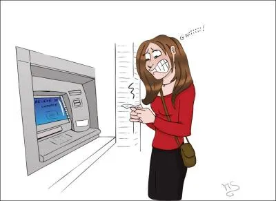 Pour retirer de l'argent, on va :