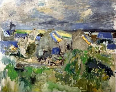 Qui a peint "Village au bord de la mer" ?