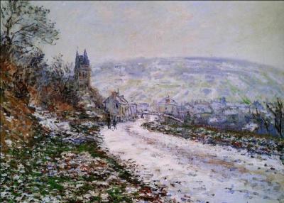 Qui a peint "Entrée du village de Vétheuil en hiver" ?