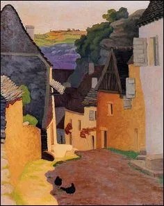 Qui a peint "Rue du village de Rocamadour" ?