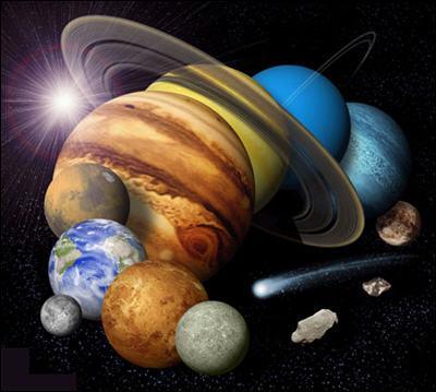 Le système solaire est composé de 9 planètes.