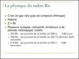 Sous quelle forme le radon est-il présent dans la nature ?