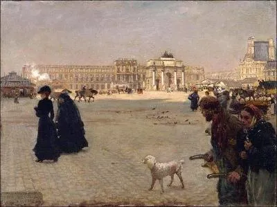 Qui a peint Place du Carrousel, ruines Tuileries ?