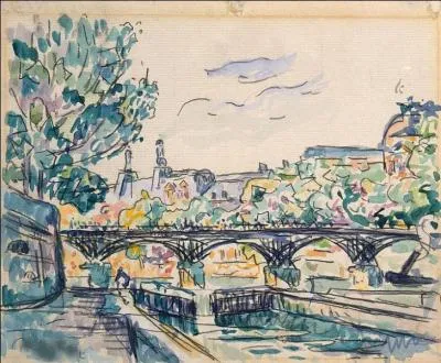 Qui a peint La Seine avec Pont des arts et vue du Louvre ?
