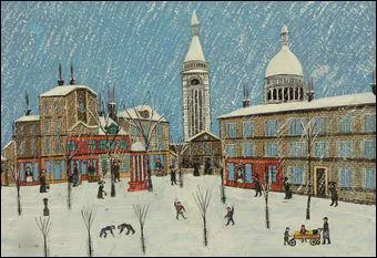 Qui a peint La place du Tertre sous la neige ?