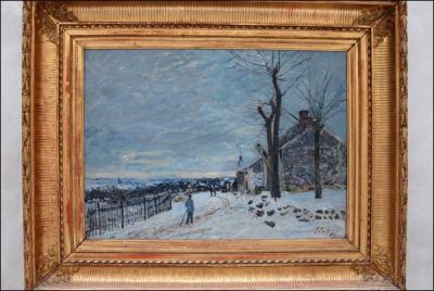 Qui a peint "Temps de neige à Veneux-Nadon" ?