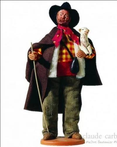 Il ne se sépare jamais de sa besace et porte sous son bras un agneau qu'il porte en offrande. Quel est le nom de ce santon ?