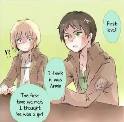 Mesdames, je suis sûr que vous êtes impatientes de connaître le premier amour d'Eren. Il s'agit de...