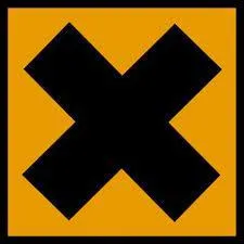 Que signifie ce panneau de produits chimiques ?