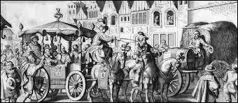 A la suite de quel évènement fortuit, son carrosse se trouve-t-il immobilisé dans une rue étroite ?