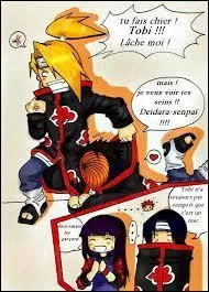 Choquant ! Tobi veut voir les seins de Deidara ! Et sur le côté, une très bonne remarque d'Itachi qui est :
