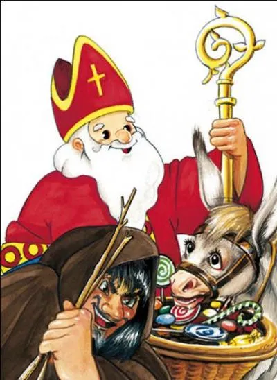 Dans la tradition, quelle personne menaçante accompagne saint Nicolas ?