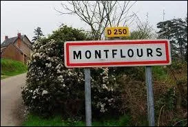 Nous entrons dans le commune de Montflours, en région Pays-de-la-Loire. Nous sommes dans le département ...