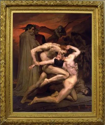 Représentatif de la peinture académique, ce peintre né à La Rochelle est l'auteur de ce monumental " Dante et Virgile " ...