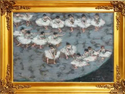 Belle démonstration de la subtilité de l'esthétique nabie, cette huile intitulée " Le ballet " est de quel peintre français ?
