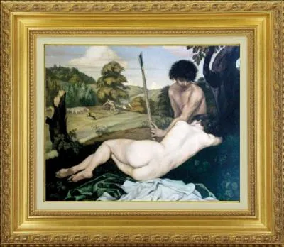 Ce tableau "Le repos du berger" peint vers 1904, montre un retour au classicisme de ce peintre du courant orientaliste. De quel artiste s'agit-il ?