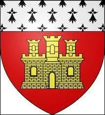 Voici le blason d'une ville de Bretagne. Ville fortifiée, elle domine la Rance. Il s'agit de ...