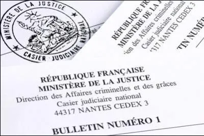 Le casier judiciaire est composé de plusieurs parties. Combien ?