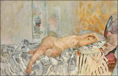 Qui a peint "Nu allongé au coussin espagnol" ?