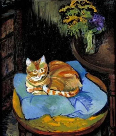 Qui a peint "Raminou sur son coussin bleu" ?