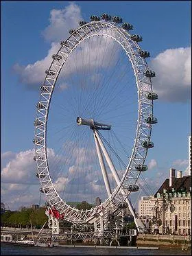 Cette photo m'a tapé dans l'il ! Comment s'appelle cette roue qui se trouve en Angleterre ?