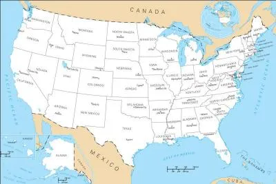 Quels sont les deux océans qui bordent les Etats-Unis ?