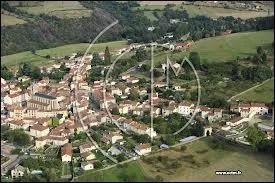 Voici vue du ciel, la commune Ligérienne de Saint-Paul-en-Jarez. Elle se situe en région ...