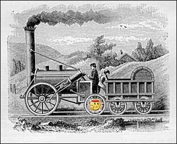 La première locomotive à vapeur de l'anglais Stephenson portait le nom de fusée.