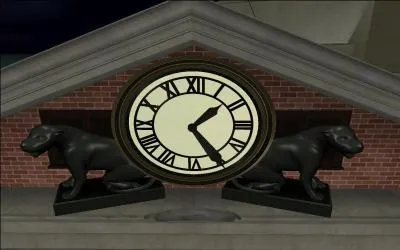 En 2015, et en 1985 (Quand Marty a réuni ses parents), on remarque qu'il y a un morceau de bloc qui est arraché au milieu. Pourquoi ?