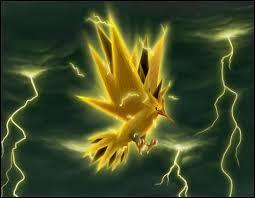 C'est un Pokémon oiseau légendaire capable de contrôler l'électricité. Il vit généralement dans les nuages orageux. La foudre le rend plus fort.