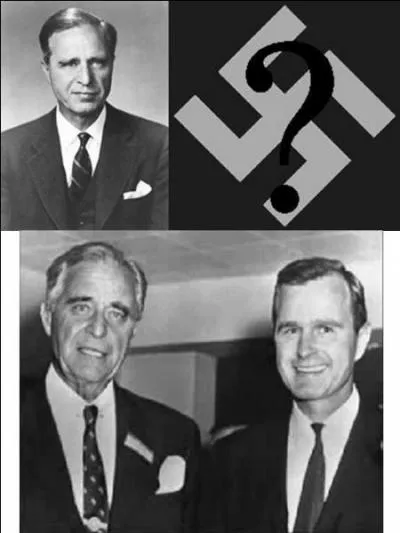 Passons aux USA. On connaît le père, on connaît le fils ; comme va-t-en-guerre, on connaît. Dans la famille, maintenant, je demande le grand-père ! Il ne remonte pas le niveau de la famille. Sa banque a financé Tonton Hitler ! Qui est ce peu agréable personnage ?