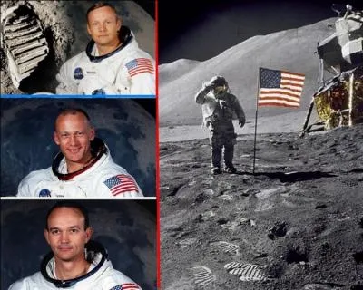 À 3h56, dans la nuit du 20 au 21 juillet 1969, Neil Armstrong met le pied (gauche) sur la Lune.Quel était cette mission lunaire américaine ?