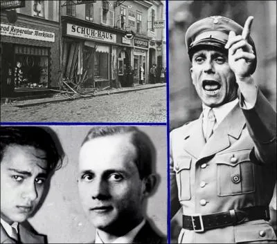 Cette nuit de pillage et de violences antisémites, organisée par Joseph Goebbels, fut commise par des membres de la SA, de la SS et de la Gestapo dans la nuit du 9 au 10 novembre 1938 dans toute l'Allemagne...