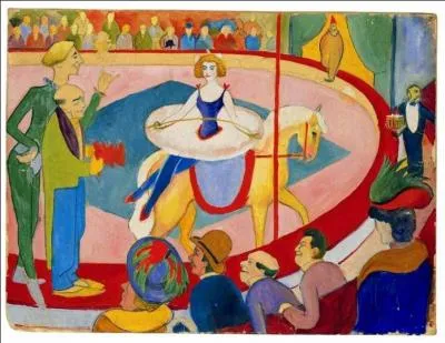 "L'écuyère avec des clowns" fait-elle partie des oeuvres d'August Macke ?