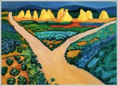 Est-ce Macke qui a peint "Les champs potagers" ?