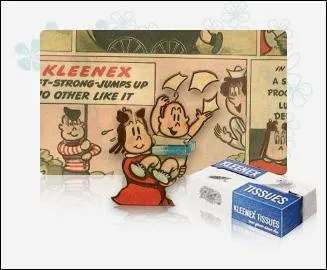 En quelle année, la première boîte distributrice de Kleenex arrive-t-elle sur le marché ?