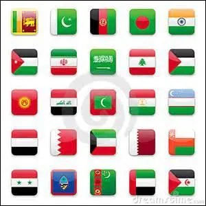 Lequel de ces pays d'Asie n'a pas de rouge sur son drapeau ?